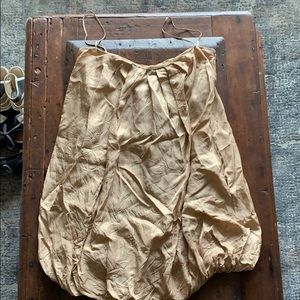 Gold spaghetti strap dress